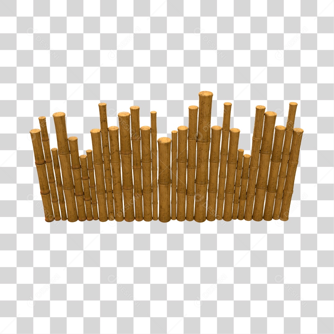Bambu Elemento 3D para Composição PNG Transparente