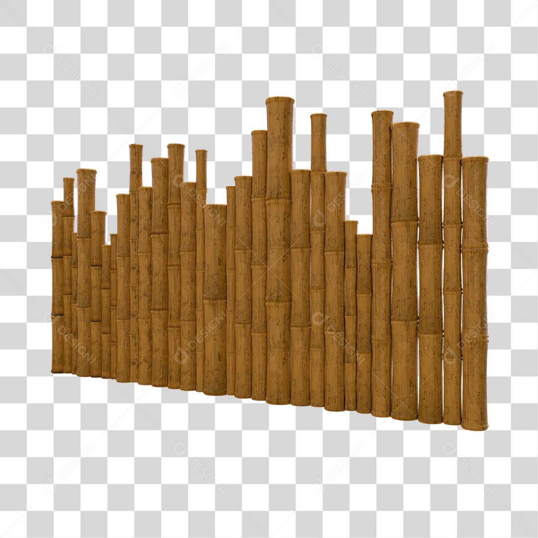 Bambu Elemento 3D para Composição PNG Transparente