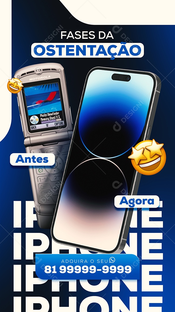 Post Stories Apple Fase da Ostentação Social Media PSD Editável