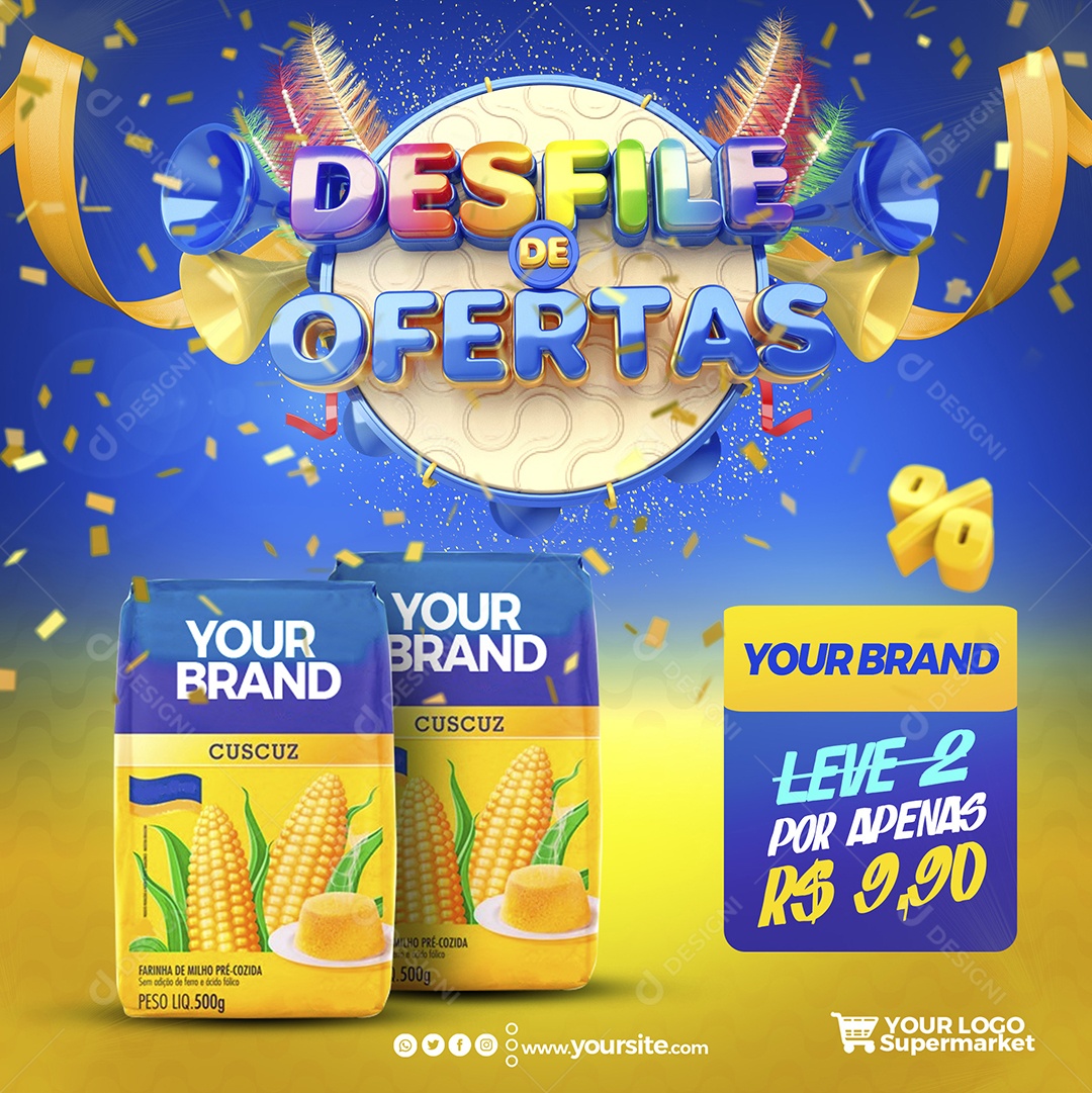 Desfile de Ofertas Produto Social Media PSD Editável
