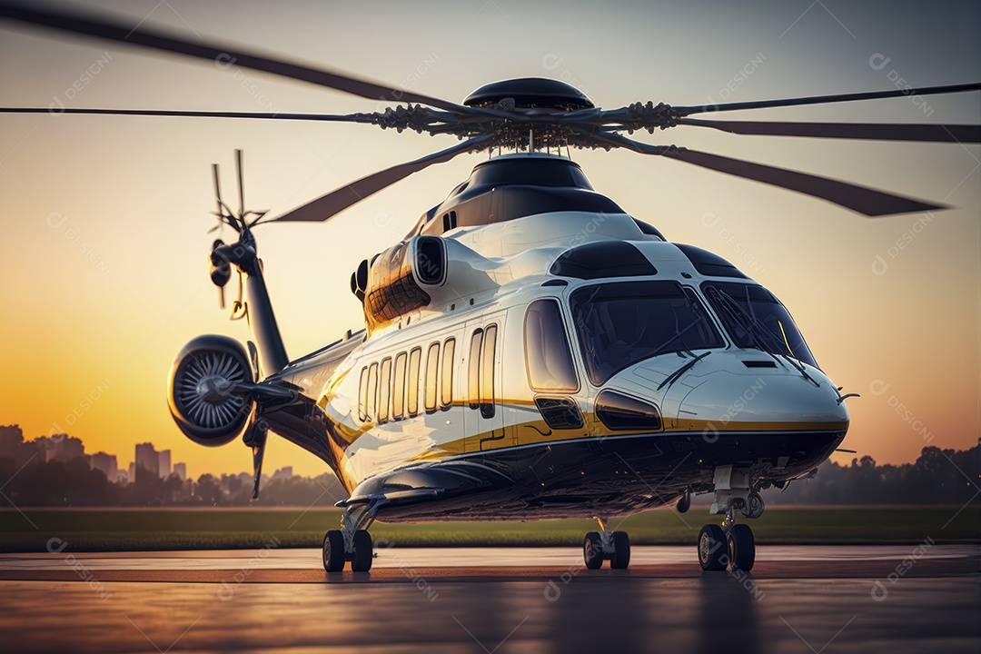 Helicóptero sobrevoando o céu