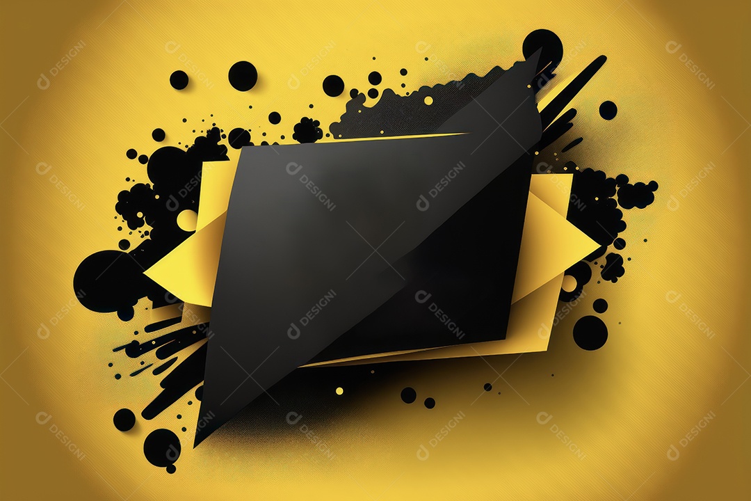 Cartaz e banner com lugar para texto, formas abstratas de balão, formas geométricas, splash, para vários anúncios