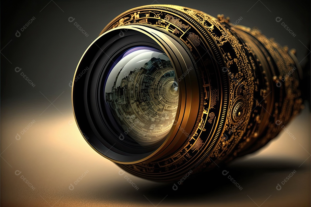 ilustração sobre uma câmera fotográfica