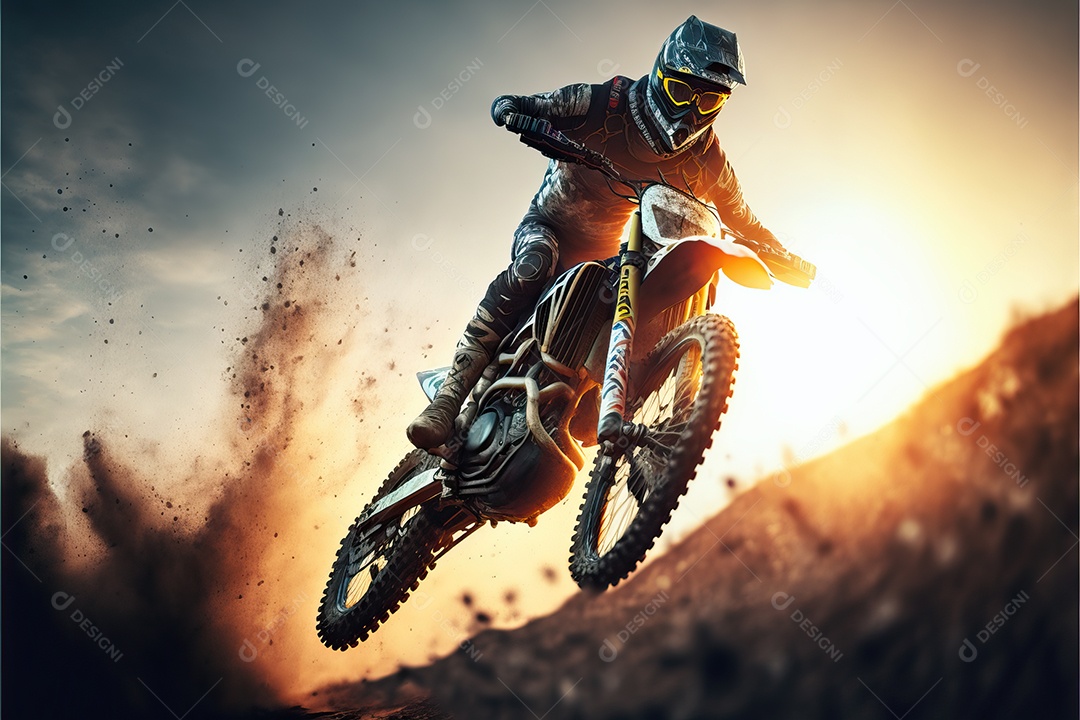 Campeonato Mundial de Motocross com piloto na corrida