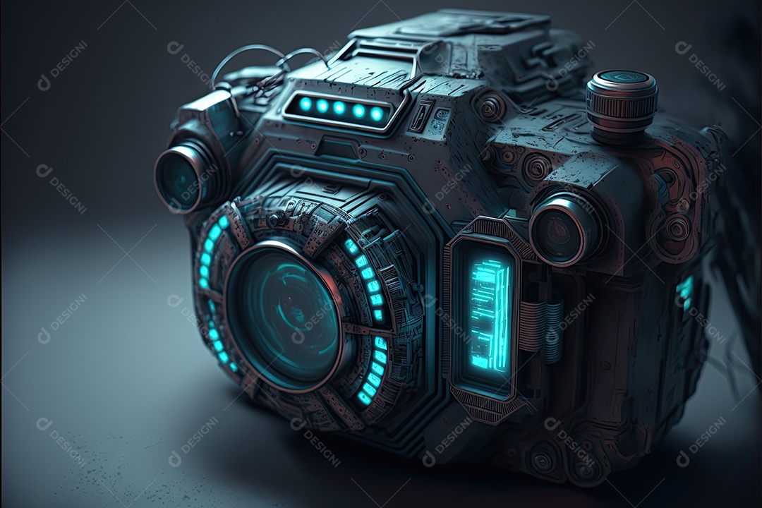 ilustração sobre uma câmera fotográfica