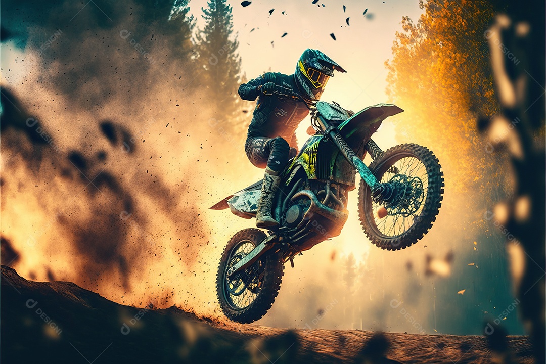 Campeonato Mundial de Motocross com piloto na corrida