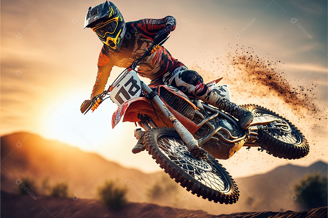 Campeonato Mundial de Motocross com piloto na corrida