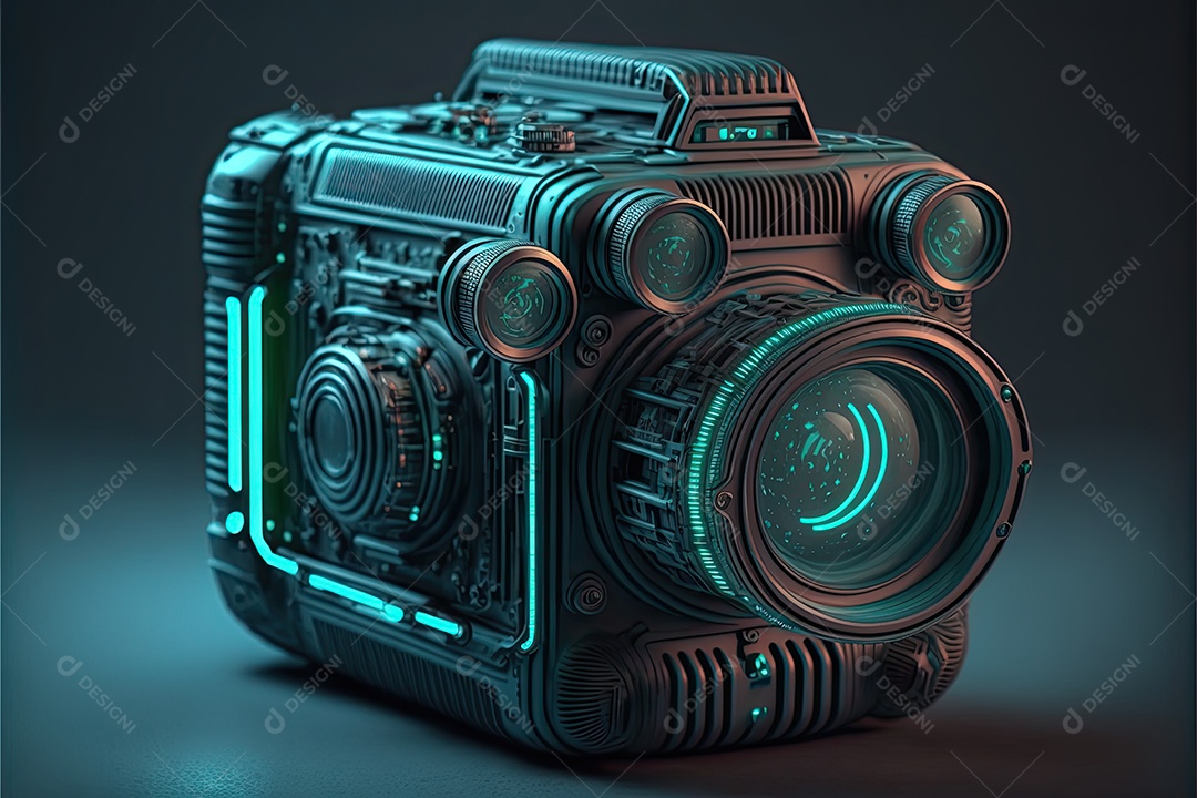 ilustração sobre uma câmera fotográfica