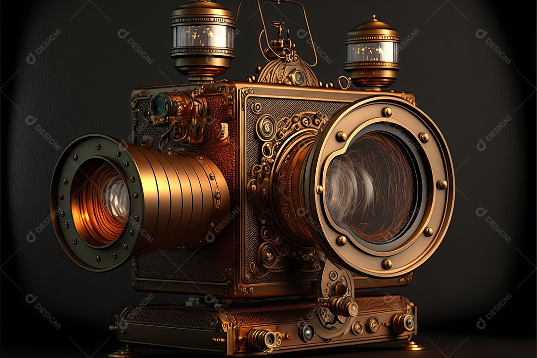 ilustração sobre uma câmera fotográfica