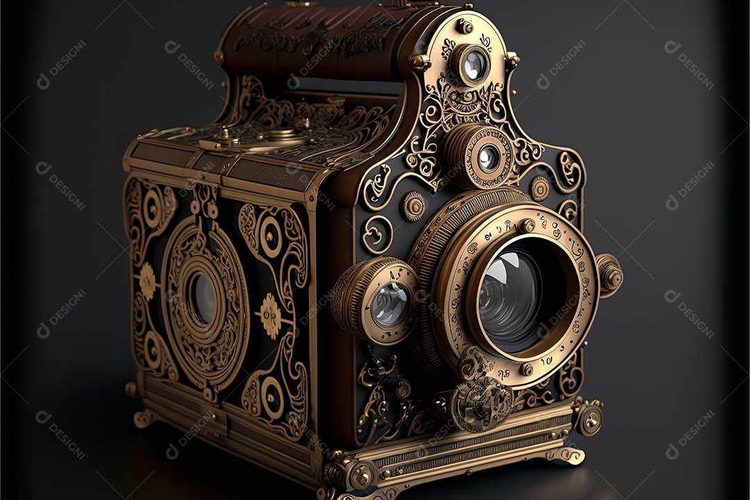 ilustração sobre uma câmera fotográfica