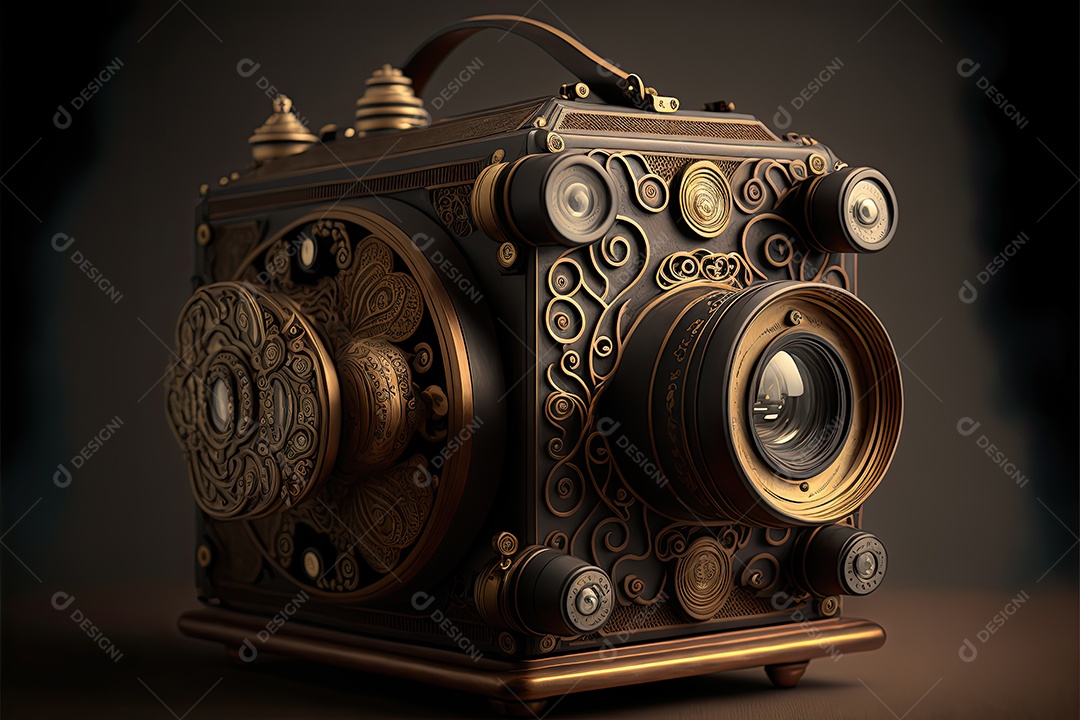 ilustração sobre uma câmera fotográfica