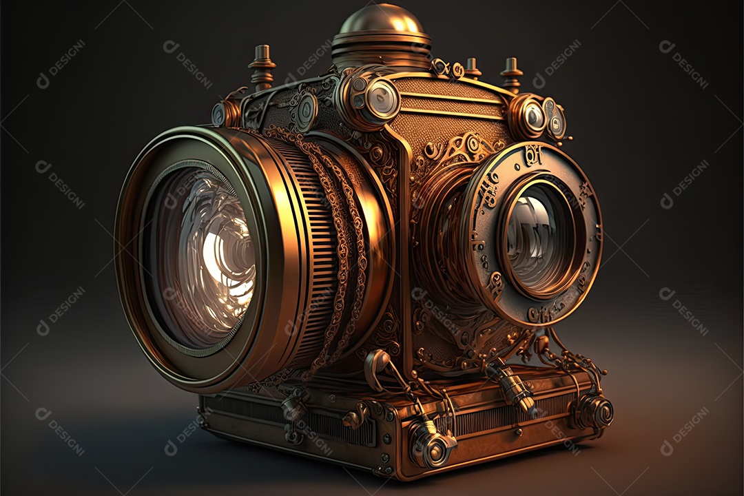 ilustração sobre uma câmera fotográfica