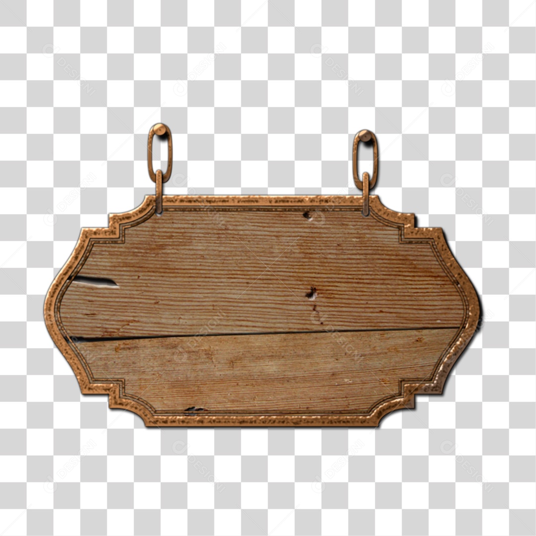 Placa de Madeira PNG Transparente