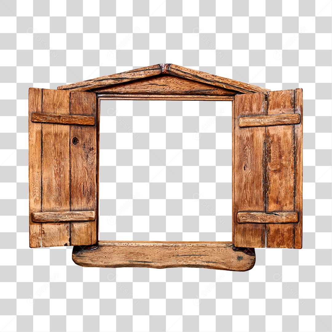 Janela de Madeira PNG Transparente