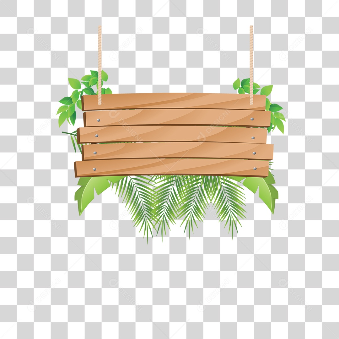 Placa de Madeira PNG Transparente