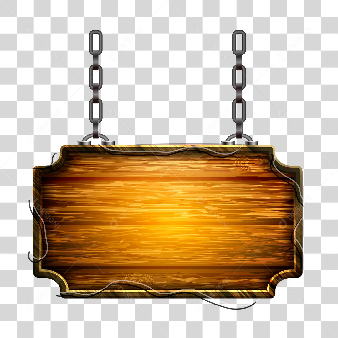 Placa de Madeira PNG Transparente