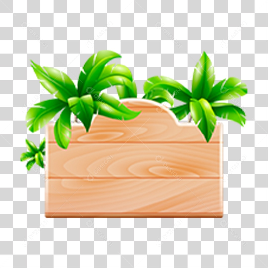 Placa de Madeira PNG Transparente