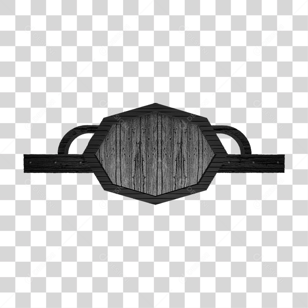 Placa de Madeira PNG Transparente