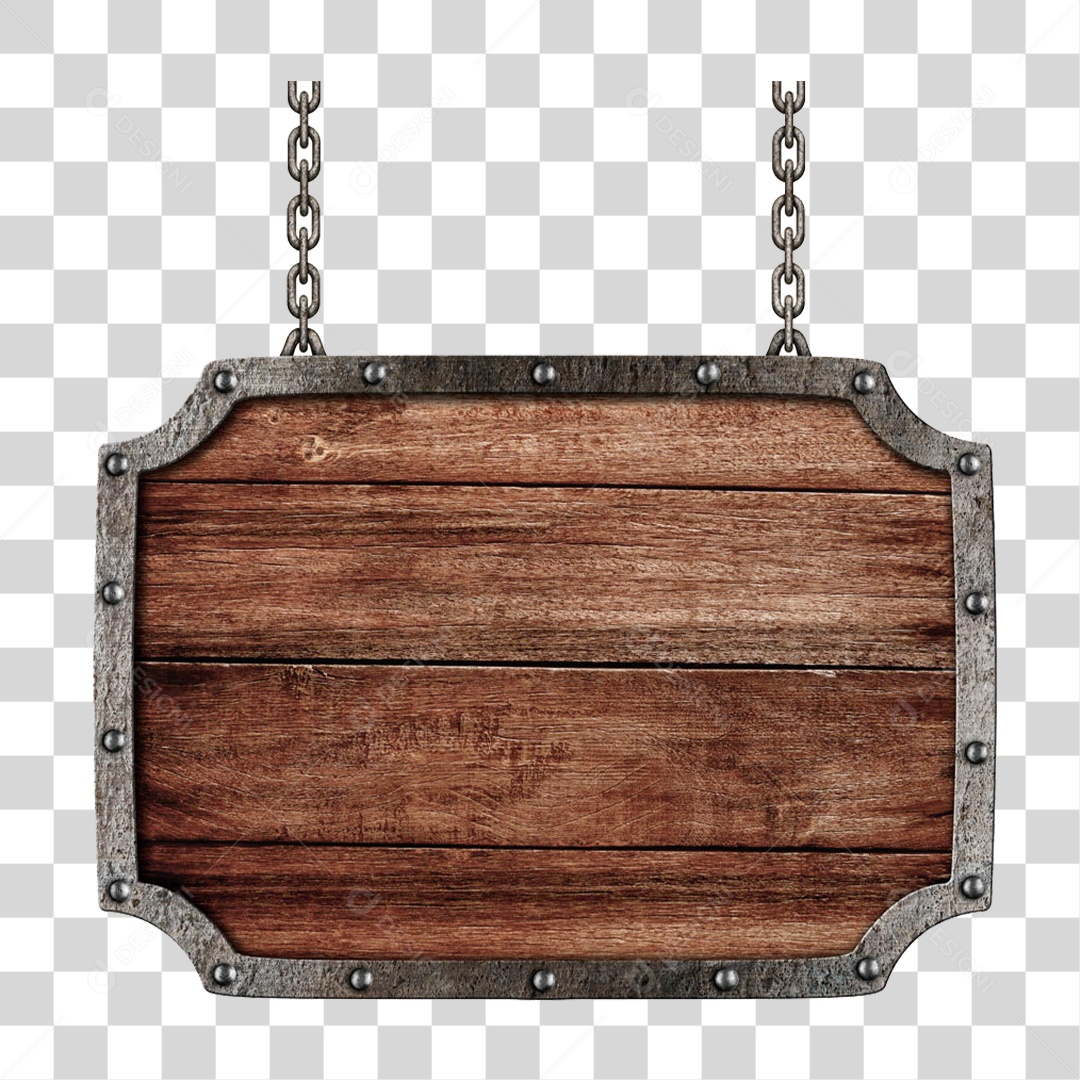 Placa de Madeira PNG Transparente