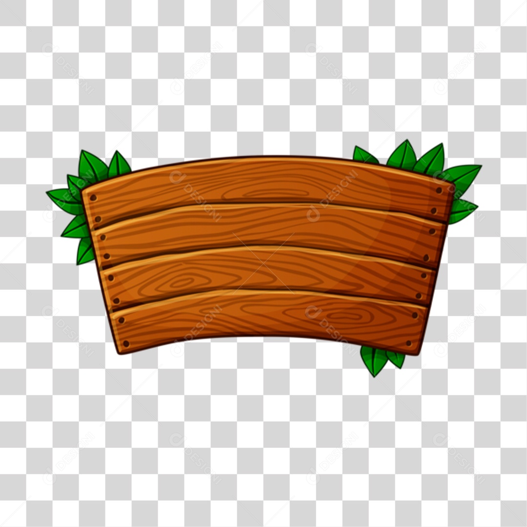 Placa de Madeira PNG Transparente