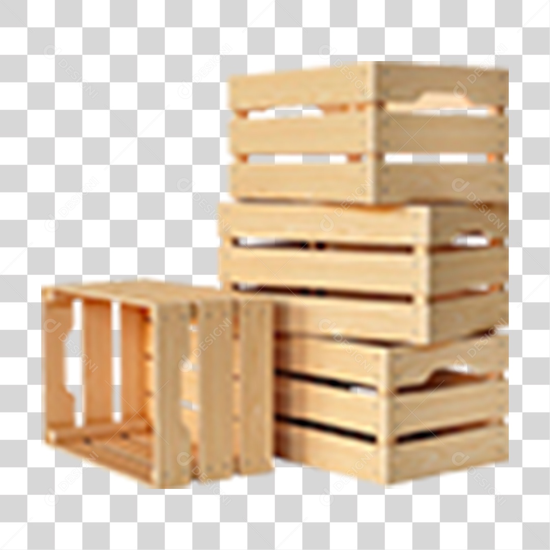 Caixote de Madeira PNG Transparente