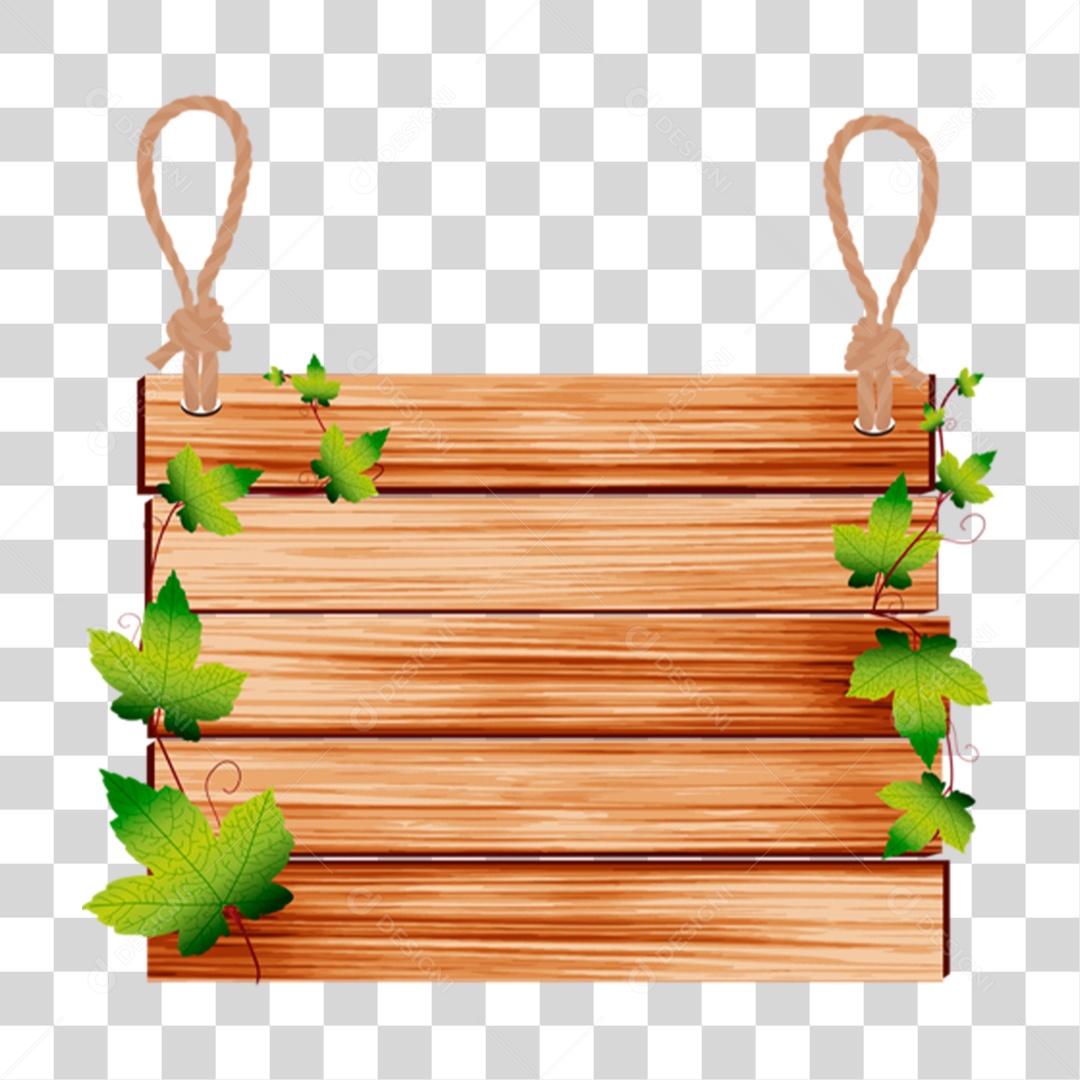 Placa de Madeira PNG Transparente