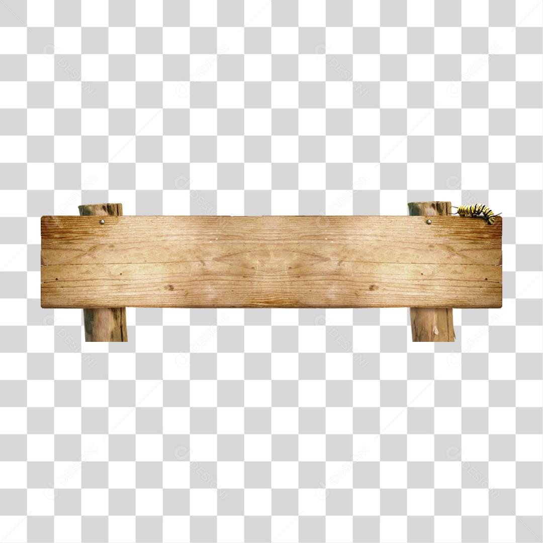 Placa de Madeira PNG Transparente