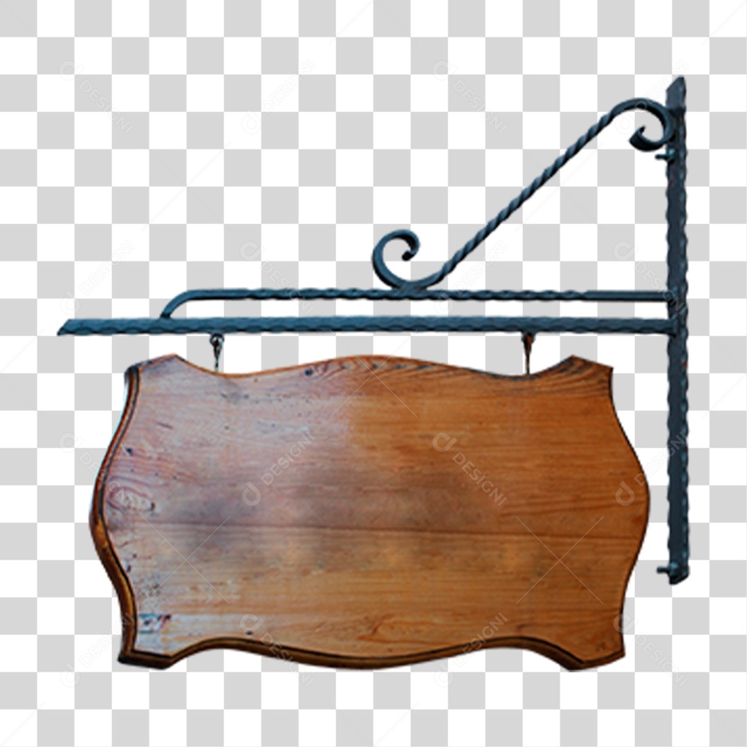 Placa de Madeira PNG Transparente