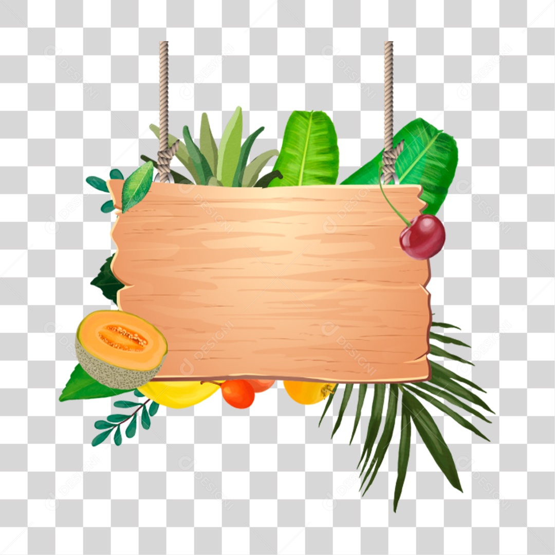 Placa de Madeira PNG Transparente