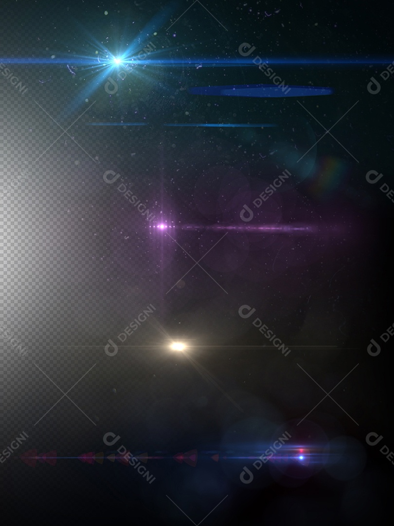 Lens Flare Reflexos de Luz Feixe PSD