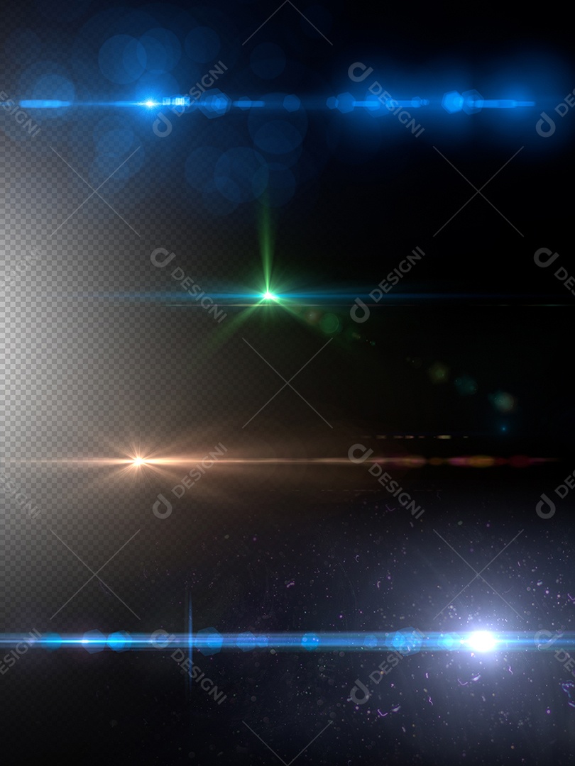 Lens Flare Reflexos de Luz Feixe PSD