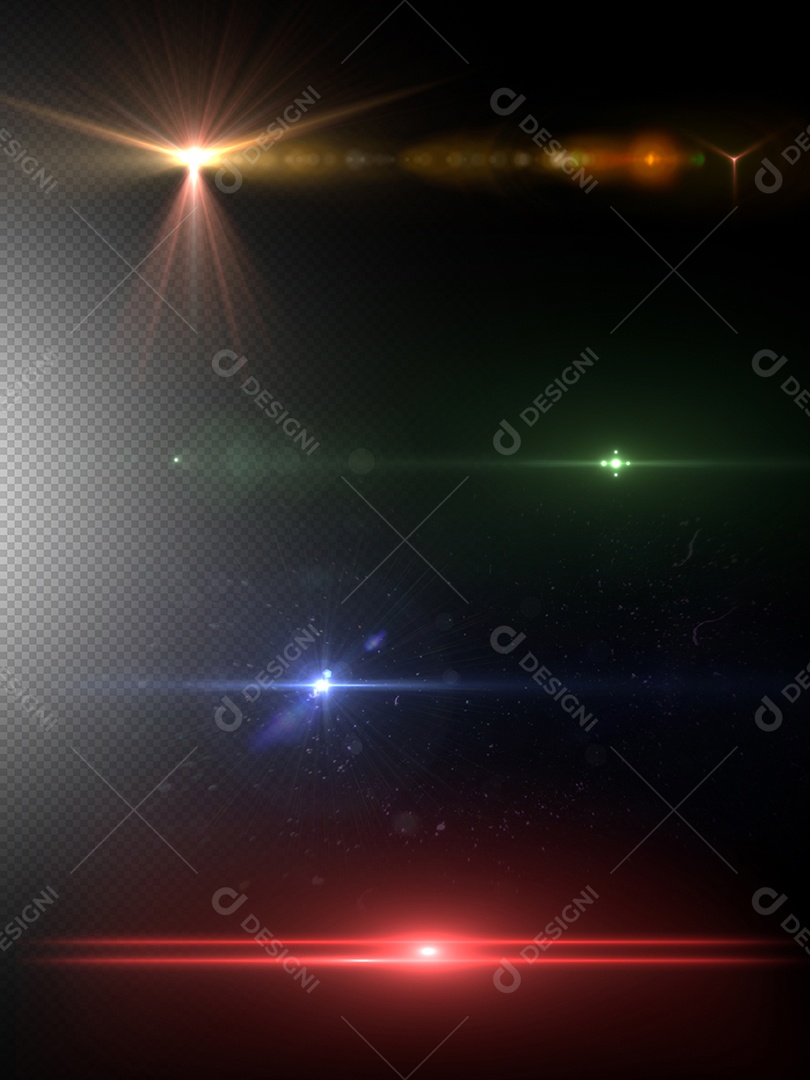 Lens Flare Reflexos de Luz Feixe PSD