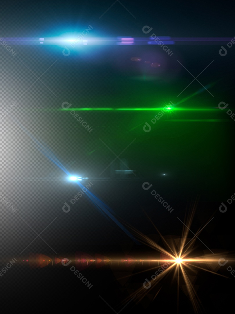 Lens Flare Reflexos de Luz Feixe PSD