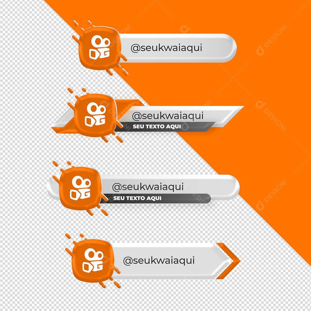 Tarjas Redes Sociais Kwai Para Composição PSD