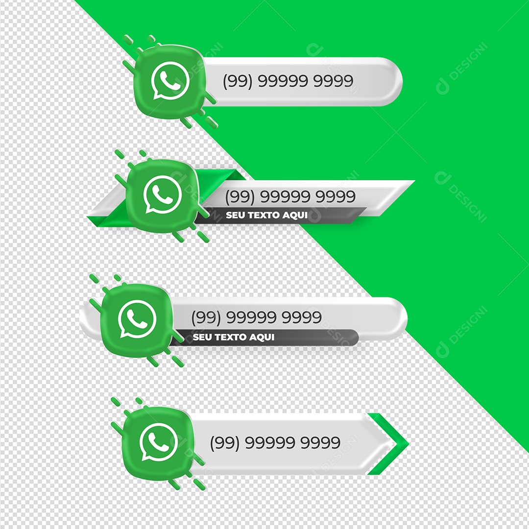 Tarjas Redes Sociais Whatsapp Para Composição PSD