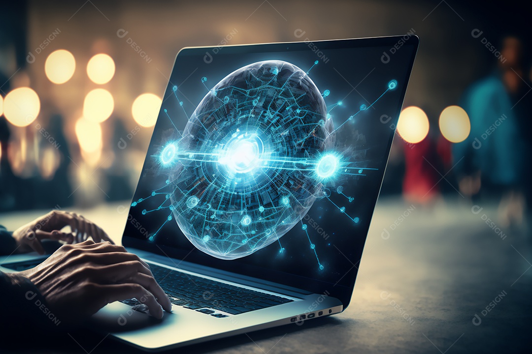 Notebook sobre uma mesa de escritório