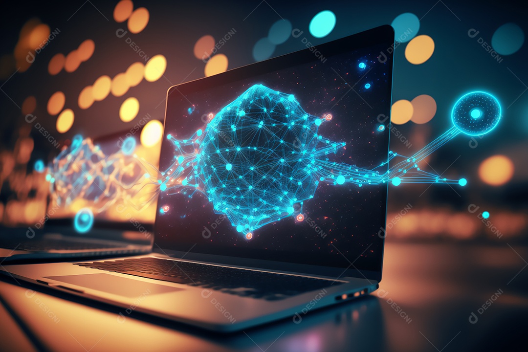 Notebook sobre uma mesa de escritório