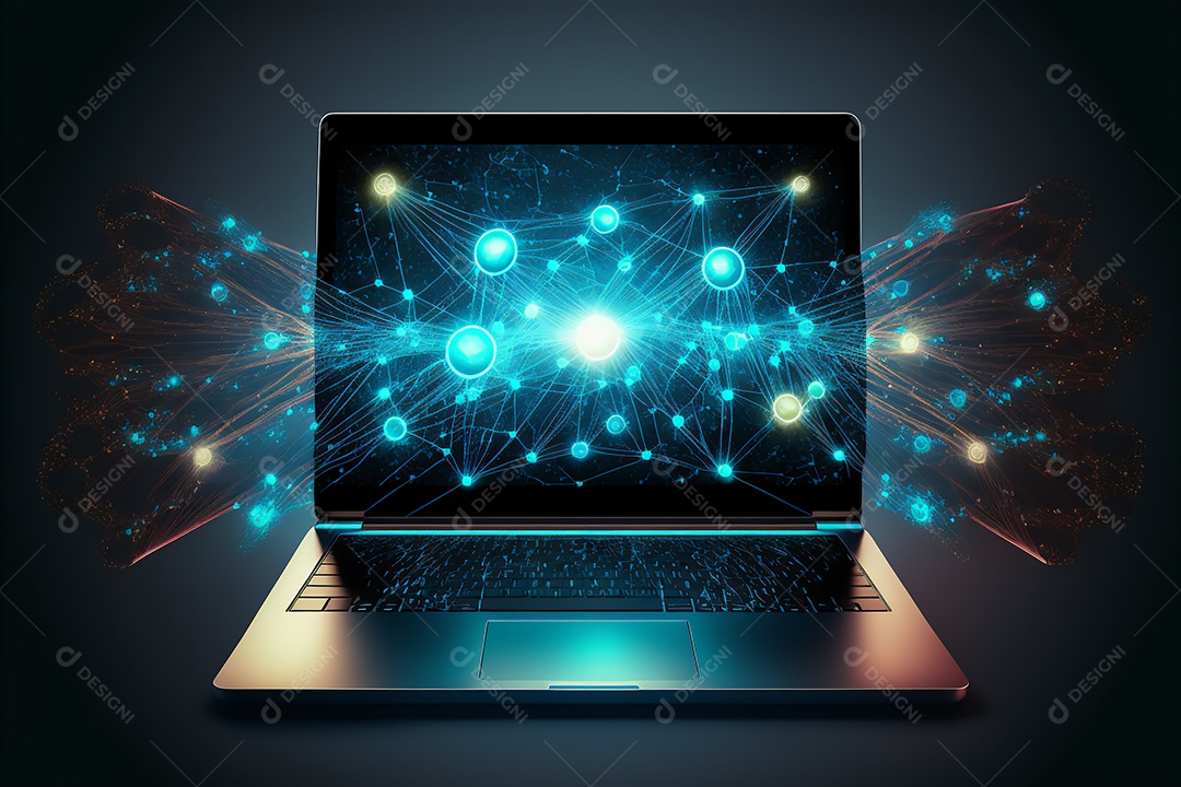 Notebook sobre uma mesa de escritório