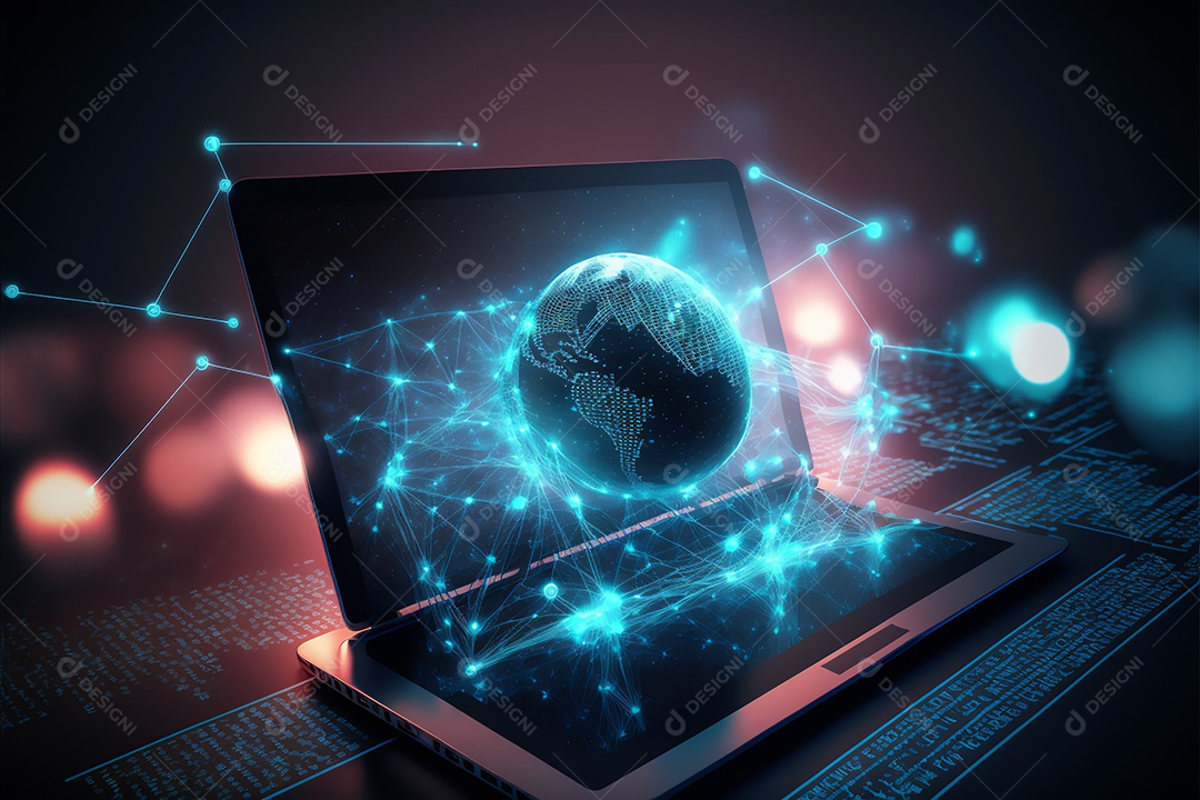 Notebook sobre uma mesa de escritório