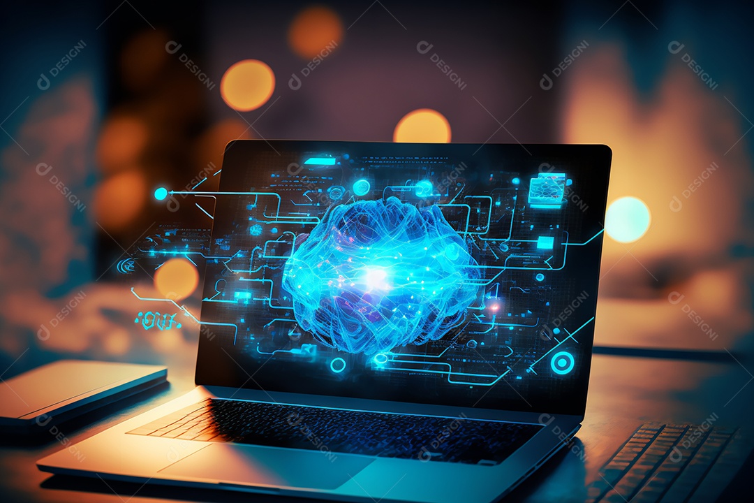 Notebook sobre uma mesa de escritório