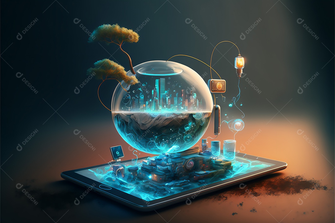 Notebook sobre uma mesa de escritório