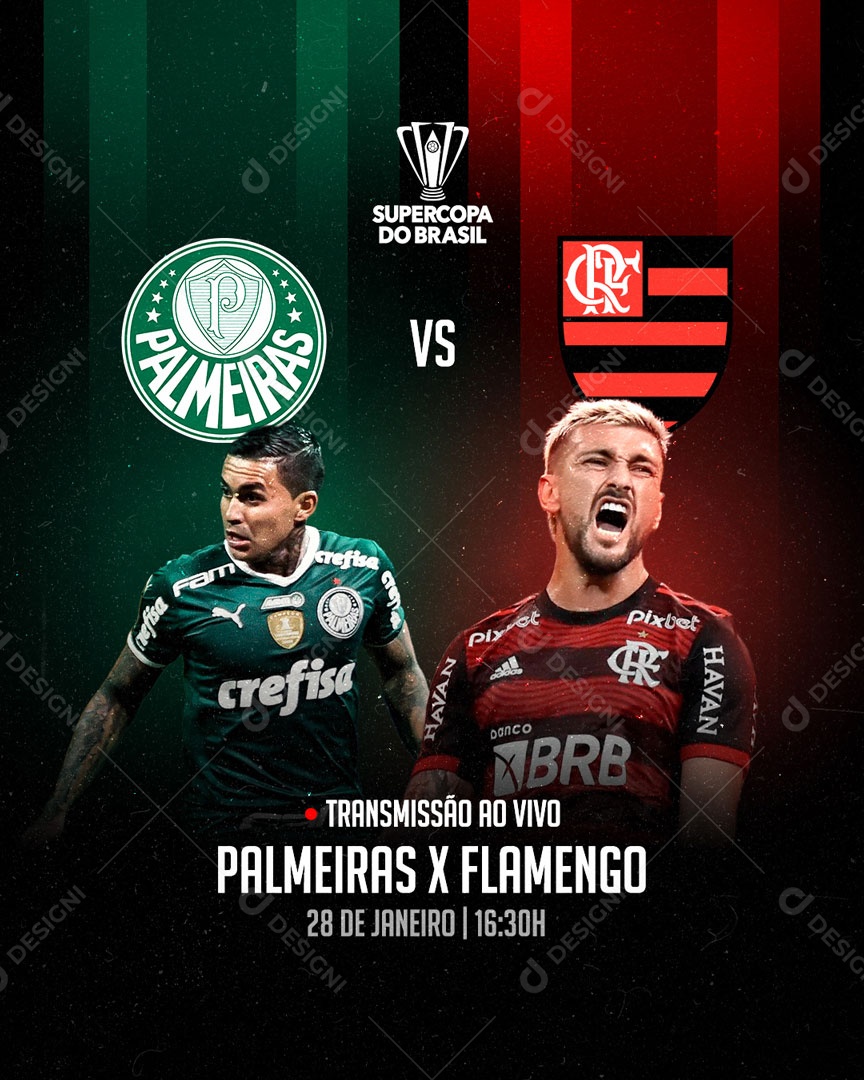 Flamengo Campeão da Supercopa do Brasil Social Media PSD Editávem