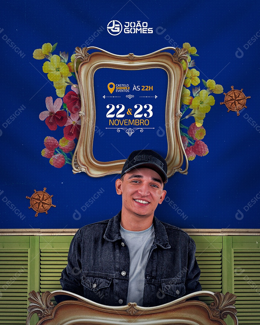 Flyer Show João Gomes Social Media PSD Editável