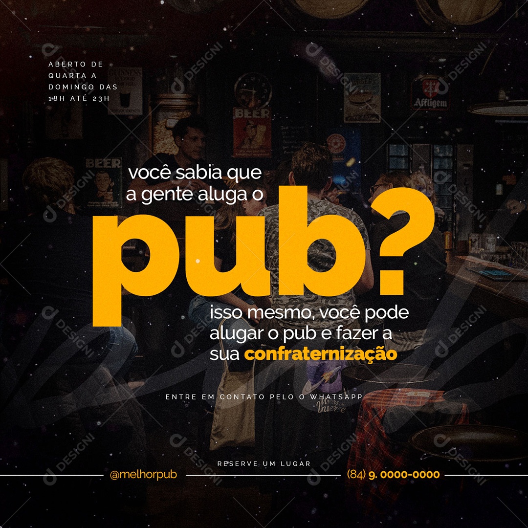 Você Sabia Que a Gente Aluga o Pub Social Media