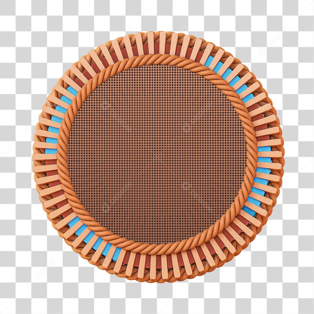 Elemento 3D de Festas Redondo Para Composição PNG Transparente