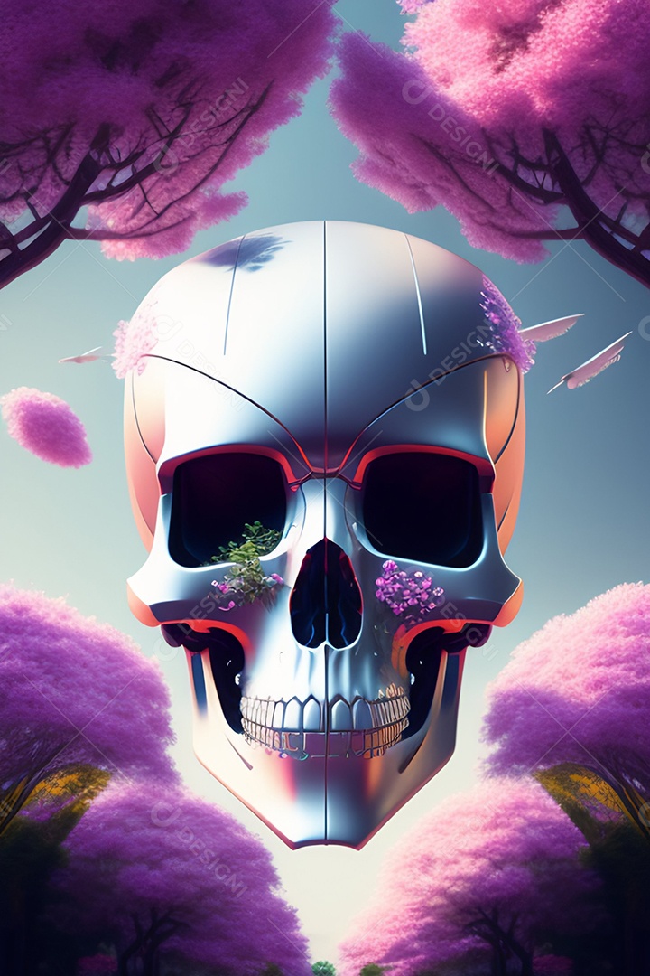 Papel de parede de caveira