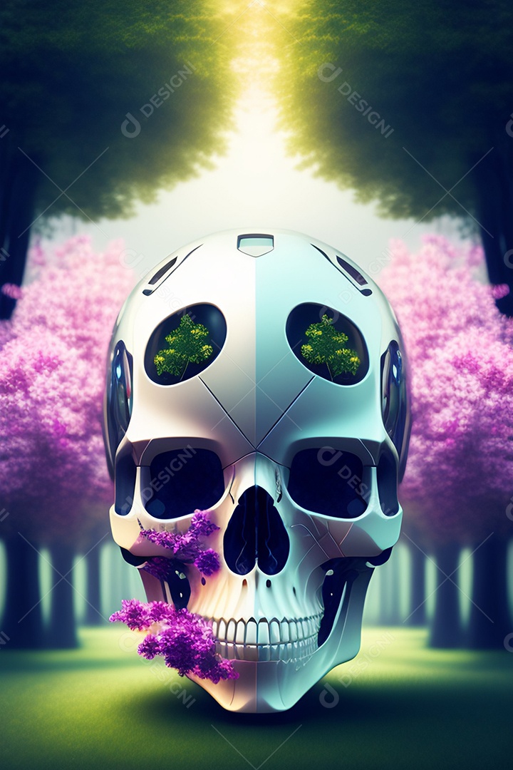 Papel de parede de caveira