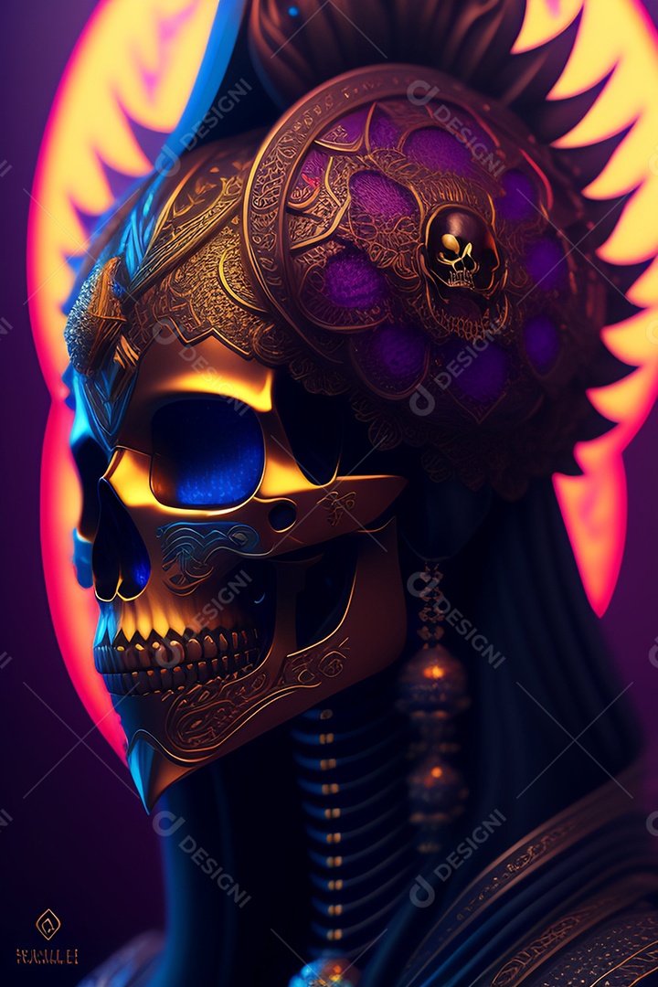 Papel de parede de caveira