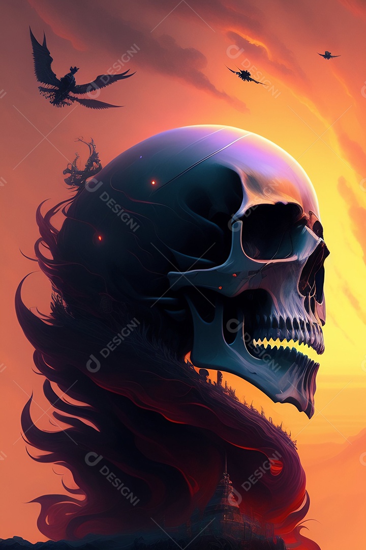 Papel de parede de caveira