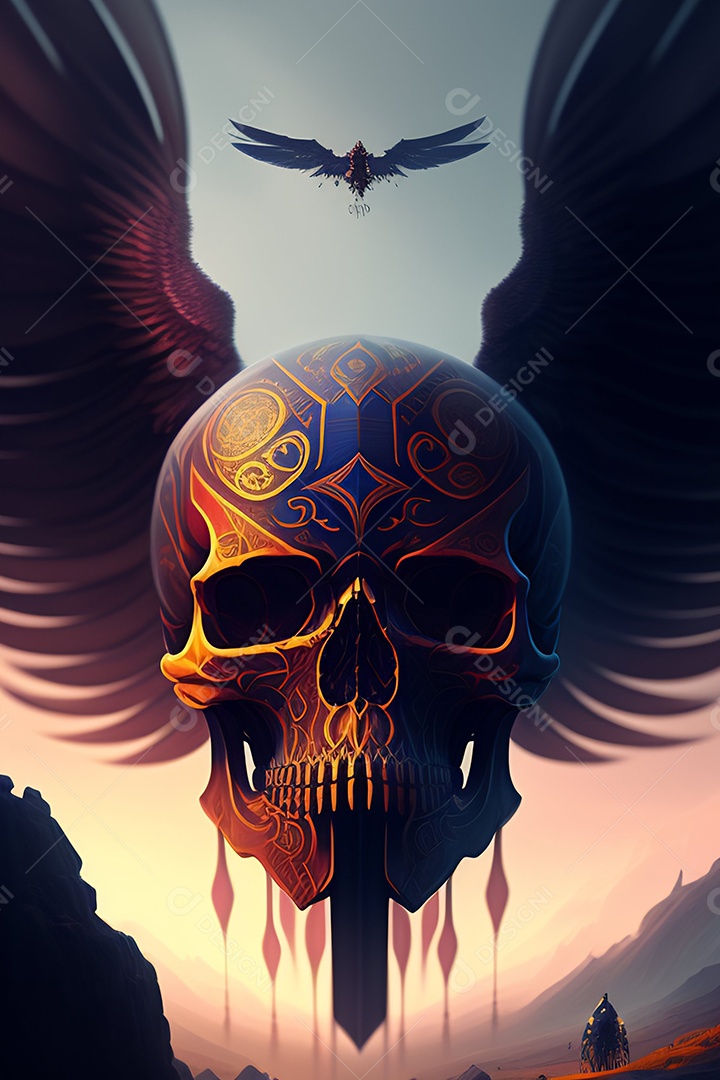 Papel de parede de caveira